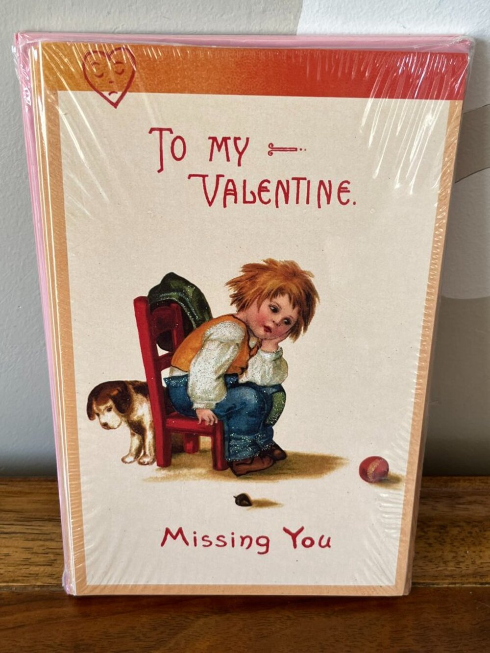 Vtg. Pack 10 Merck Family's Old World Chistmas Valentine's Day Greeting Cards